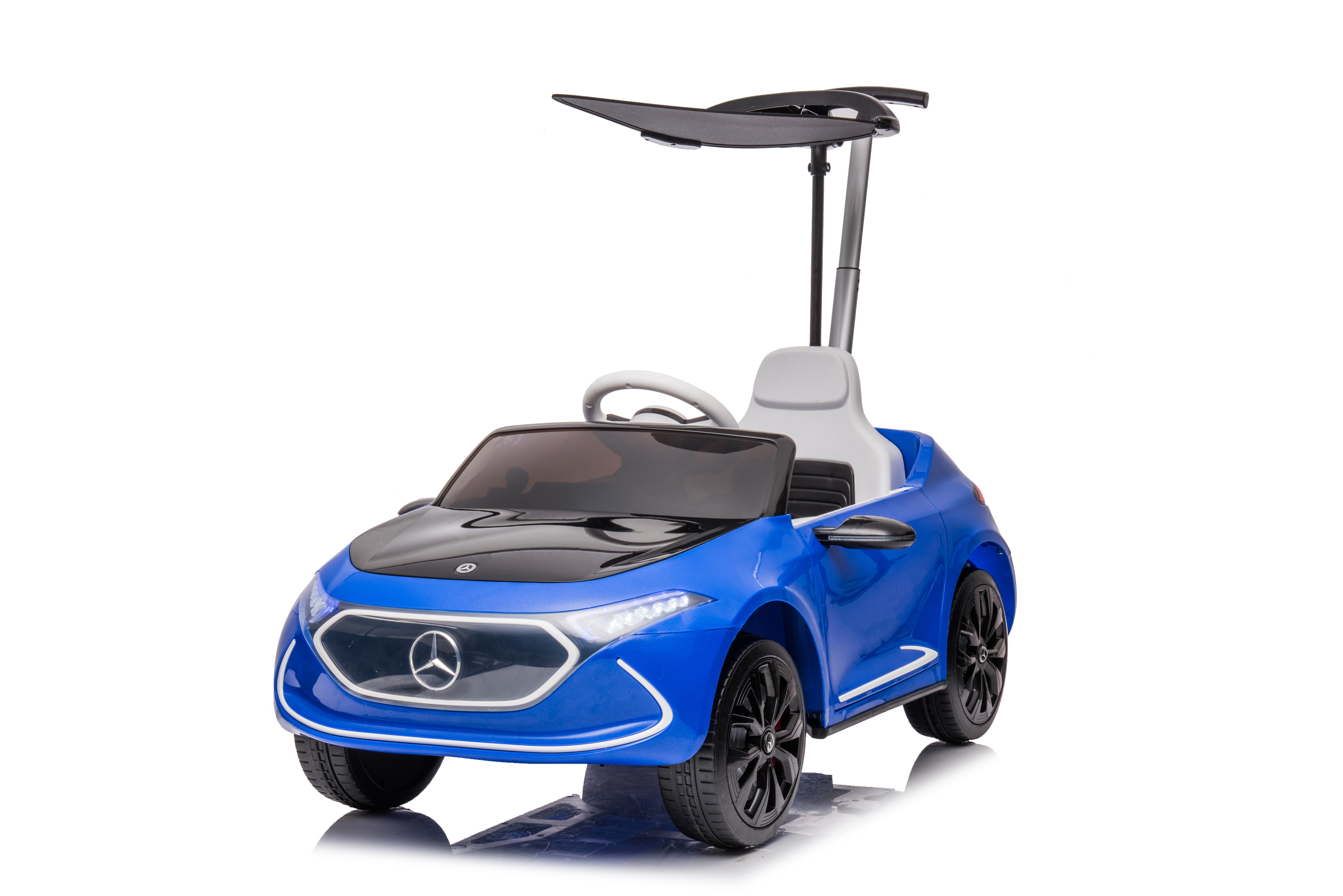 12V Electric Ride On Car for Kids with Push Rod and Remote Control Made of PP Plastic