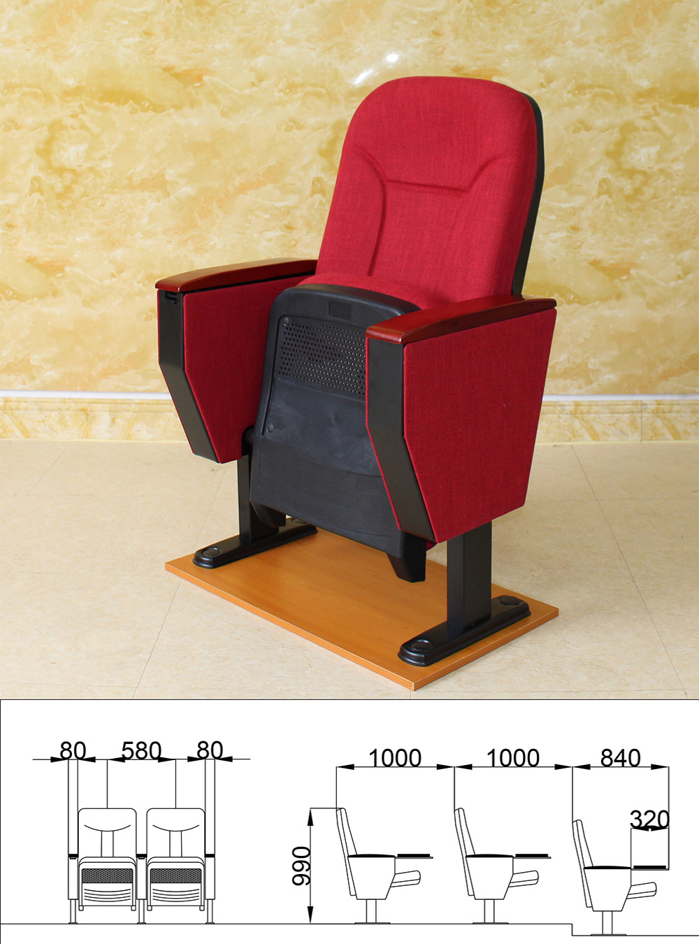 Anti Rusting Folding Movie Theater Seats