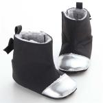 Free sample PU Leather fashion gold 0-2 years anti-slip baby boots