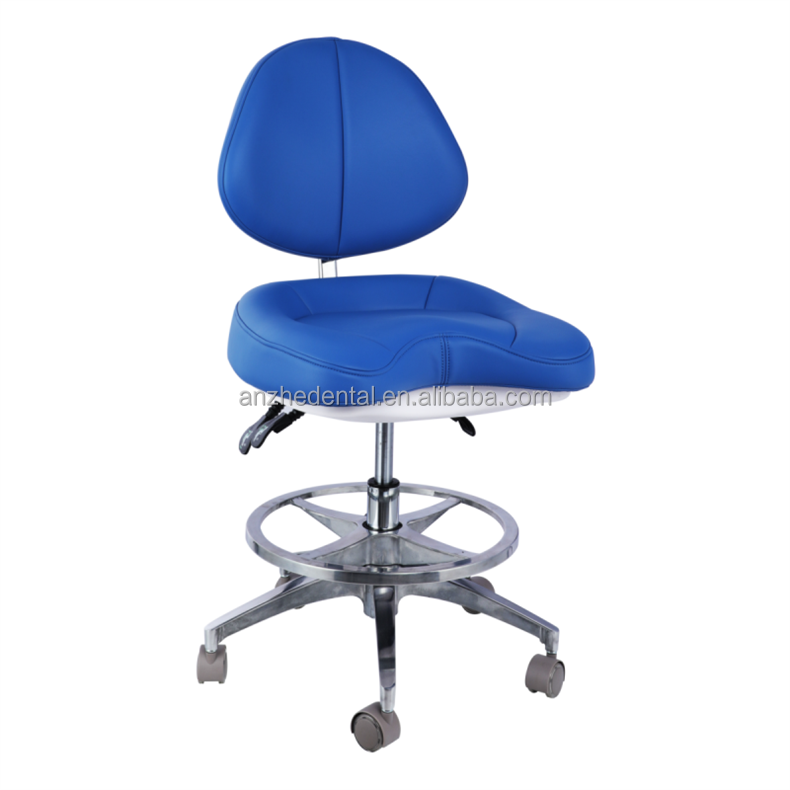 Soft Leather Dentist Stool Unique Comfortable Seat Adjustable Height Dentist Chair With Wheels