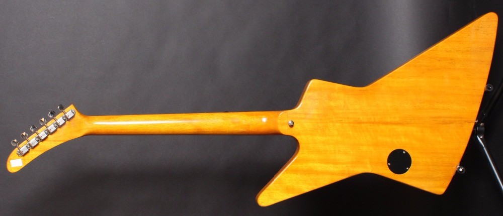 Custom Explorer Electric Guitar Solid Mahogany Body In Natural