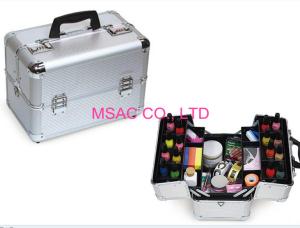 Quality Aluminum Beauty Boxes Silver Makeup Cases For Artists wholesale