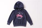 100% Polyester Children's Winter Clothes Green Blue Kids Hoodies With Strings