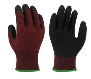 Quality 15 Gauge Utility Firm Grip Mining Black Nitrile Gloves wholesale