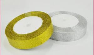 Quality Customized Size Gold Silver Ribbon For Party / Holiday Decoration wholesale