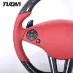 SLS Mercedes Benz Steering Wheel Carbon Fiber Red Smooth Leather