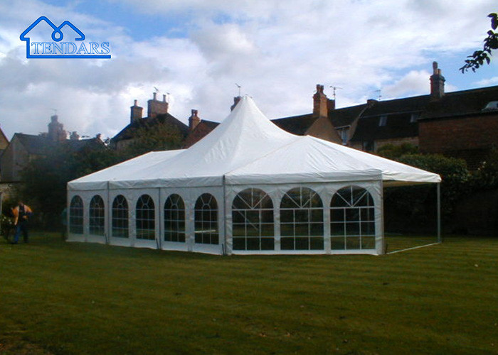Waterproof, Windproof Large Marquee Dinner Catering White Wedding Marquee Tent For Outdoor Events