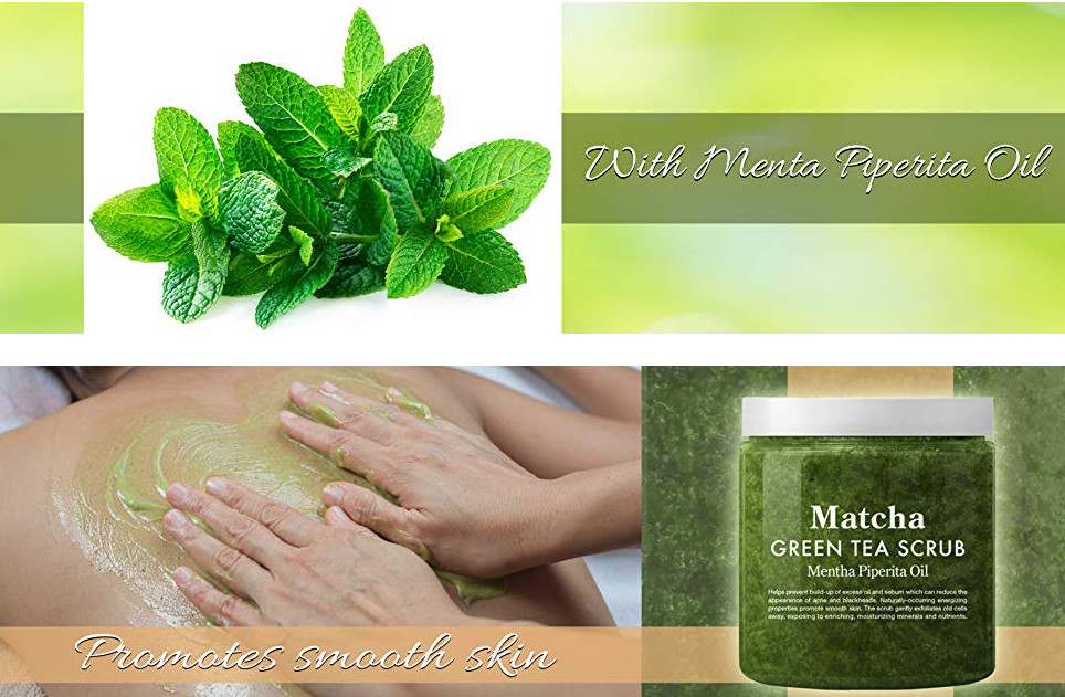 Green Tea Personal Care Toiletries Deep Cleansing Whitening Organic Matcha Face Body Scrub