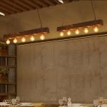Solid Wood Chandelier Creative Industrial Style Restaurant Living Room Hot Pot