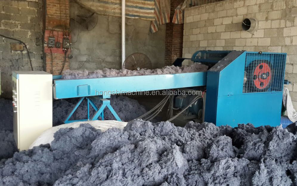 7.5kw Textile Processing Machine Recycle Yarn Fishing Net Fiber Shredder