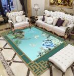 Crystal Velvet Bedroom Sofa Living Room Floor Carpet Noble Elegant New Chinese