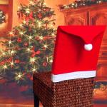 Santa Claus Hat Chair Covers 60*50cm Dinner Chair Back Covers