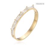 CE Super Sparkling Diamond Crown Bangle Stainless Steel K Gold Snap Bracelet