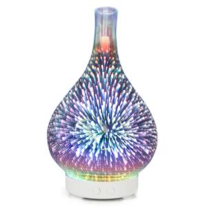 Quality Christmas Firework Aromatherapy Essential Oil 3D Diffuser Glass Humidifier wholesale