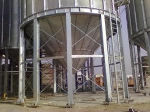 Quality Animal Feed Stainless Steel Grain Bin Silos / Hot Galvanized Metal Grain Silo wholesale