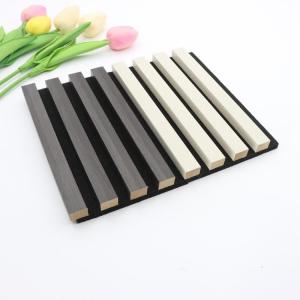Quality Wood Veneer Luxury Acoustic Panels Fabric Wooden Grooved Fluted wholesale