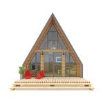 Hotel Wooden Houses with Triangle Design Modern Style Container and 50/75/100mm