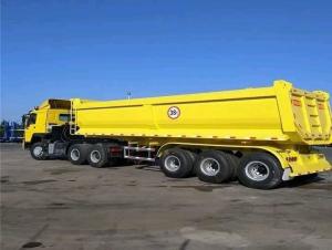 Quality 60t Load Capacity Hydraulic Dump Tipper Trailer 3 Axle U Shape Tipping Truck Semi Trailer wholesale