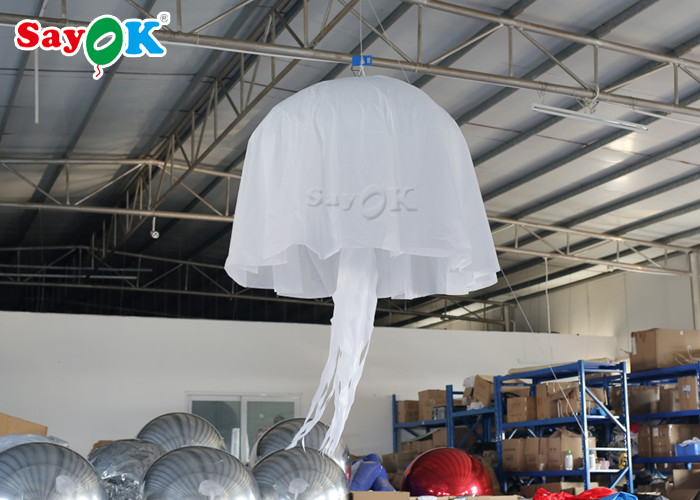1.5m Inflatable Hanging Jellyfish With LED Light For Party Decoration