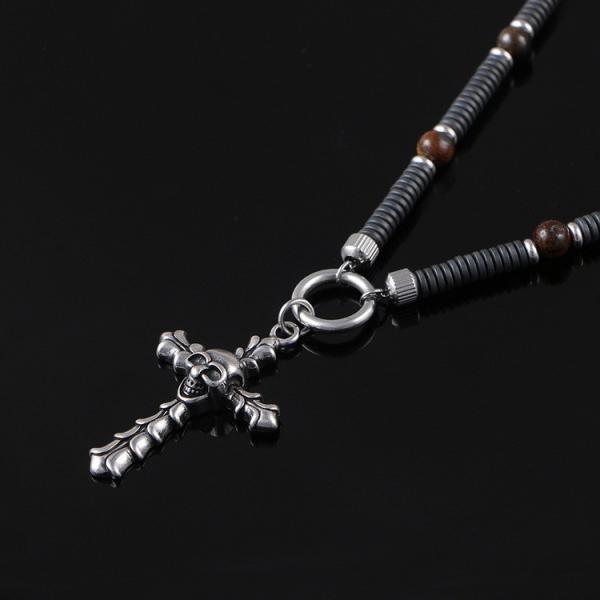 Stainless steel skull cross pendant, European and American cross-border trendy