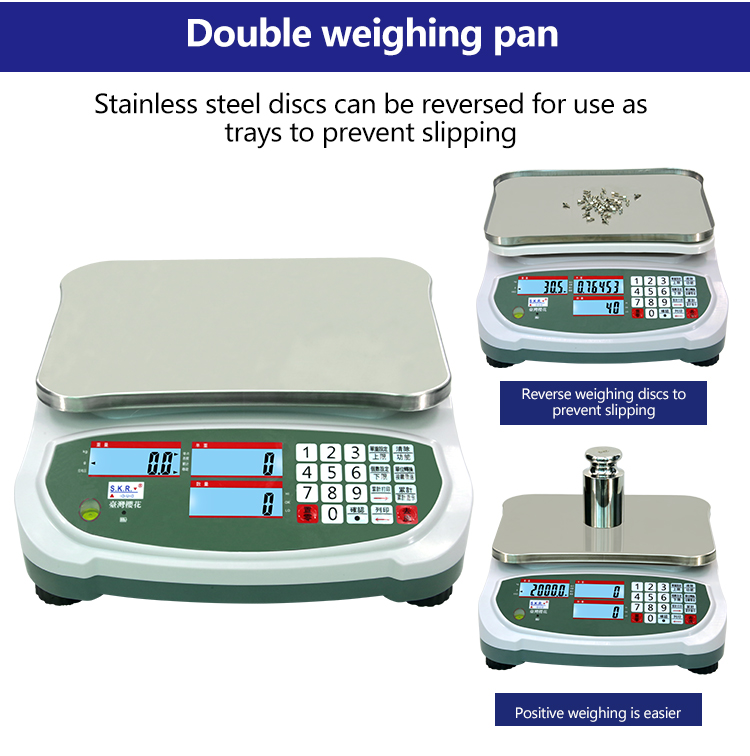 Industry Weighing Table Scale with LCD Display and Maximum Range of 75kg SOHE 2024