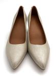 Fashionable Womens Pump Heels Leather Material With Chunky Heel Type OEM