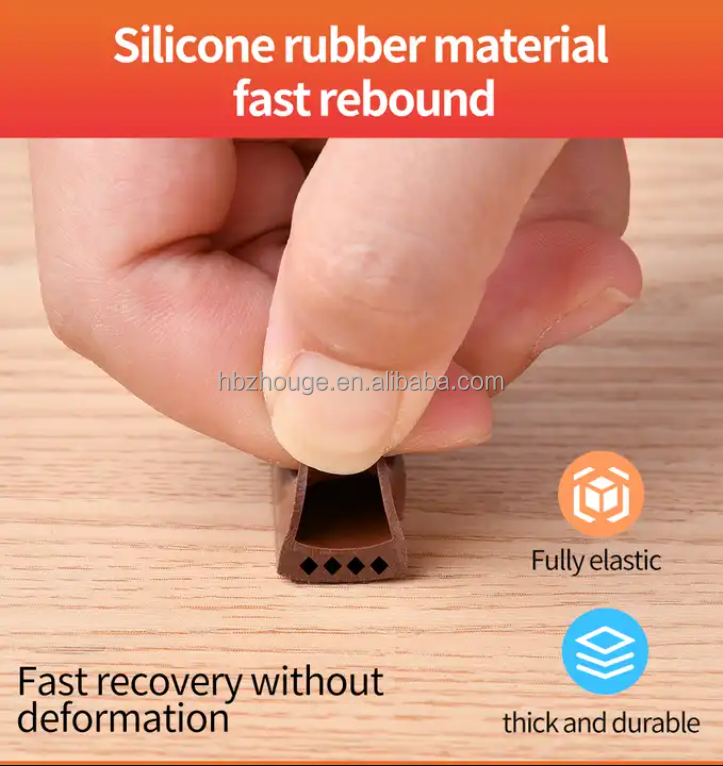 Extruded E Type Silicone Seal Strip for Custom High Temperature Resistance Oven Door