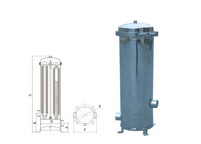 Economical Industrial Liquid Filtration Equipment , SS Multi Bag Filter Housing