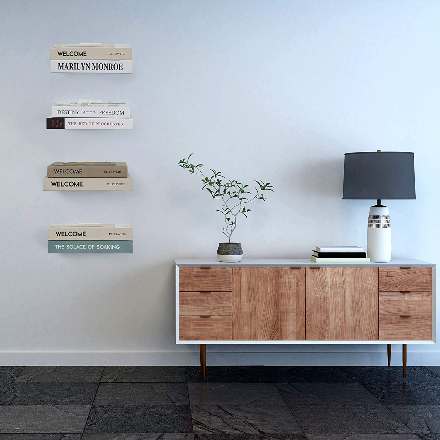 Powder Coating Floating Book Shelves for Wall Display Storage Organizer Display Rack