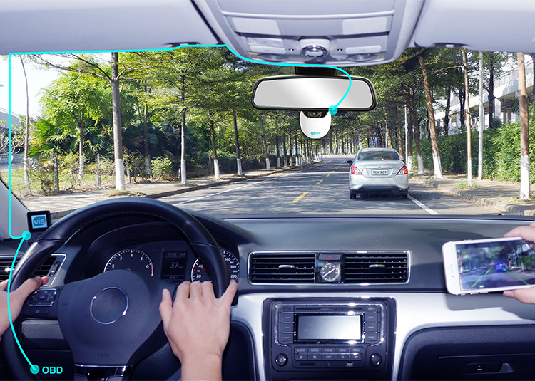 ADAS FCWS Auto DVR Camera System Lane Departure Warning 5 Functions In 1