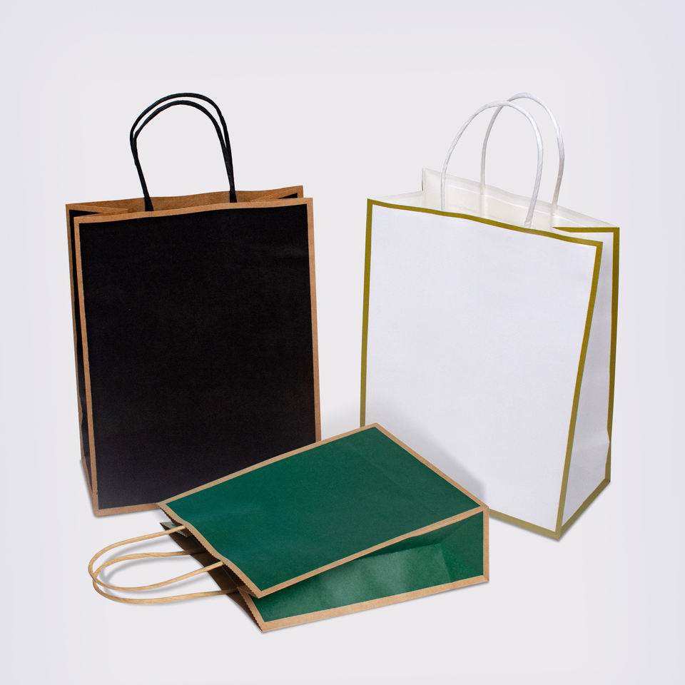 Food Industrial Customized Promotion Offset Printing Paper Kraft Bag with Handles