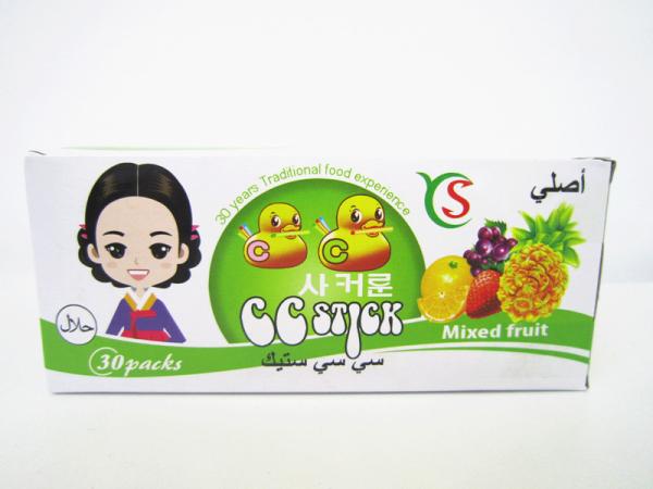 14.4g Mixed flavor powder CC stick candy in box / mixed fruit sweet HACCP