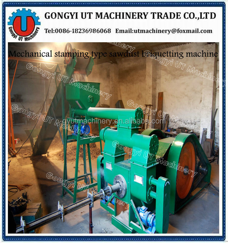 Energy Mining Industry Wood Sawdust Briquette Press Machine with Single Mold Design
