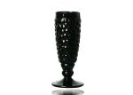 Solid Black Wine Goblet Glasses 350ml Embossed Wine Glasses