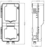 2 Position Wall Mounted Electric Meter Box / External Electricity Meter Box