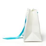 Triangle Shape Cardboard Shopping Bags , Ribbon Corrugated Paper Bags