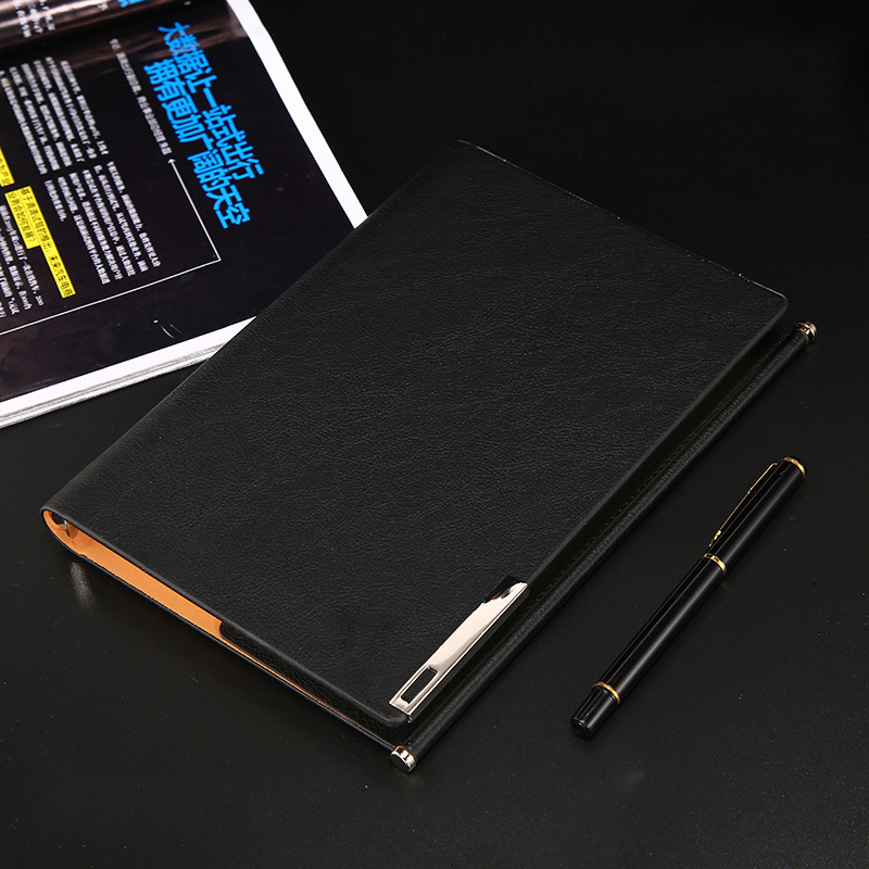 A5 Customized Logo PU Leather Notepad with 100 Sheets Inner Pages and Daily Weekly Monthly Planner