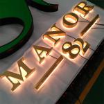 Outdoor Customized Business Logo Advertising Acrylic Board 3D Metal Backlit