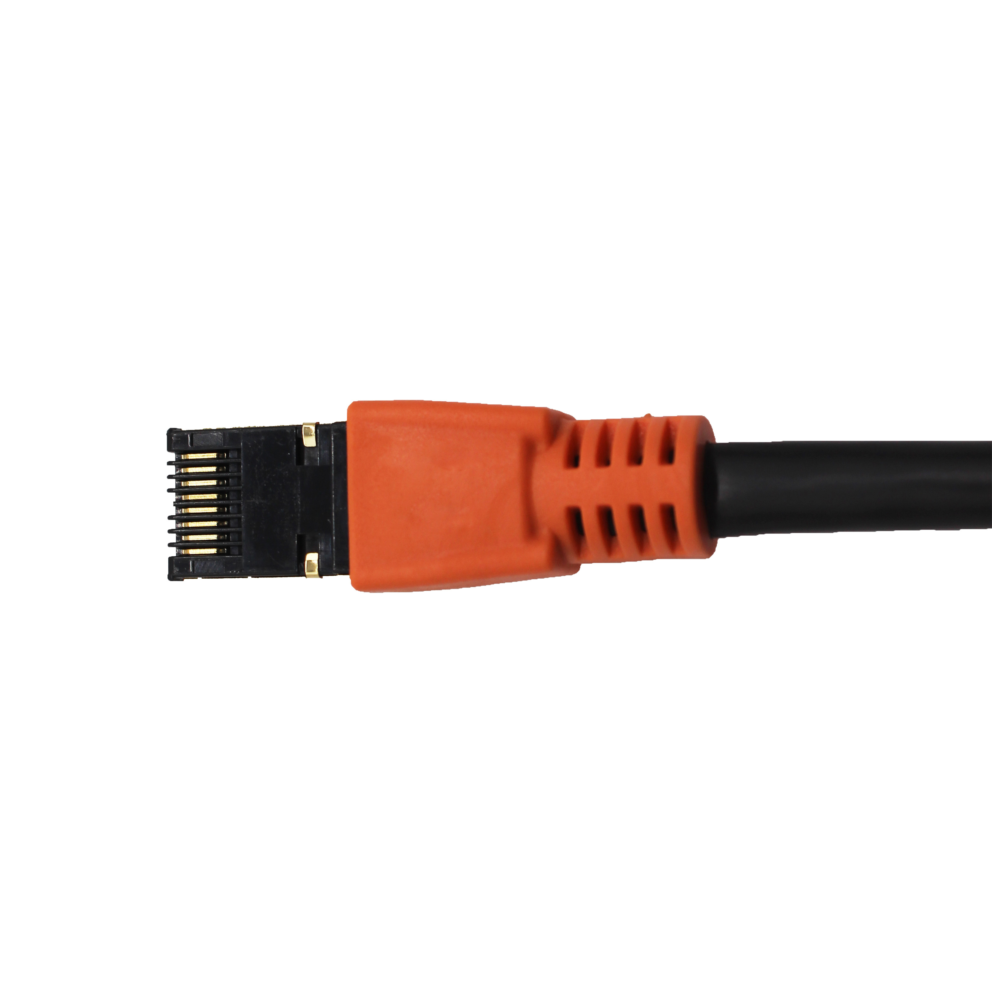 600MHz CAT8 SFTP Patch Cord Ethernet Cable Matter Soft PVC Jacket For Internet Work