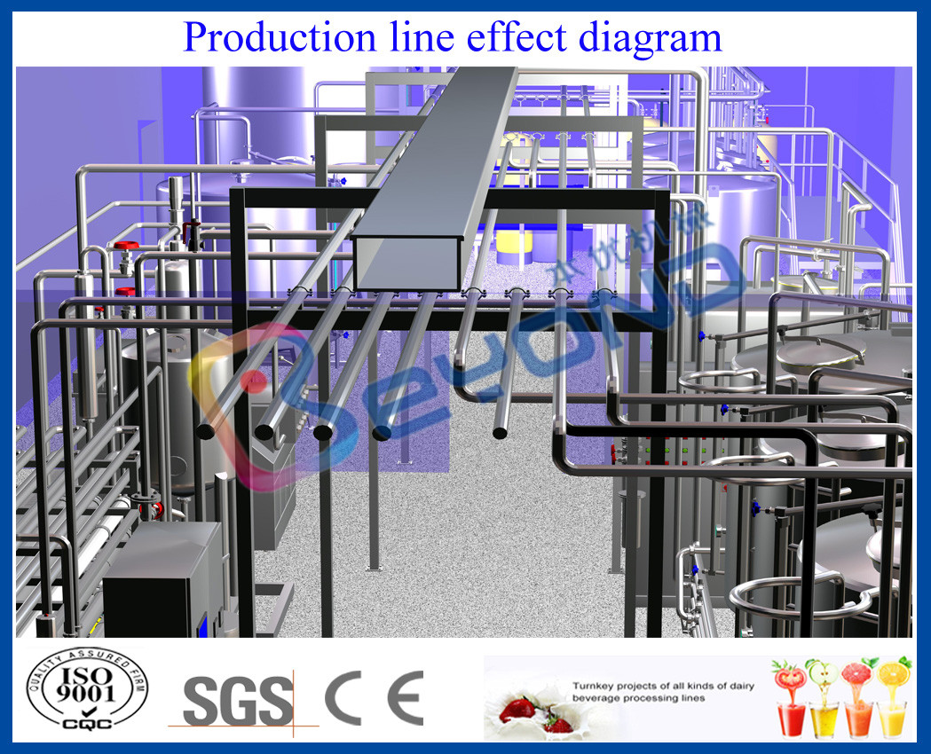 Stainless Steel Automatic CIP Cleaning Pineapple Processing Line with Aseptic Filling Machine