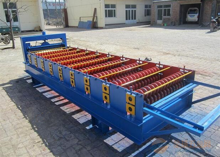 Intelligent Blue Color Wall Panel Roll Forming Machine With PLC Control System
