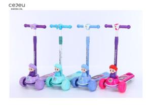 Quality 55*17*39CM Baby Kick Scooter 3 Position Adjusted Princess Kick Scooter With PU Silient Wheel wholesale