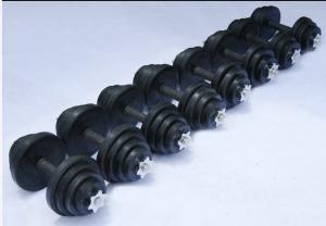 Quality inside cast iron sand and outside rubber coated dumbbell for sale wholesale