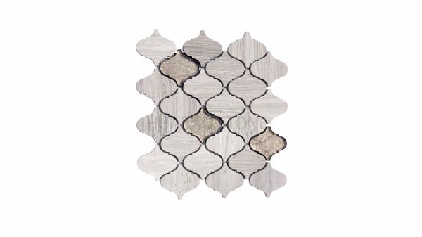 Integrated Stone Mosaic Wall Tiles , Mosaic Kitchen Tiles Light Reflective