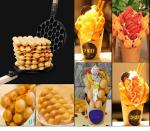 220V Commercial Electric Bubble Waffle Maker for Hong Kong Style Belgian Egg