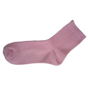 Quality Custom knitted logo, design pink girl student's socks wholesale