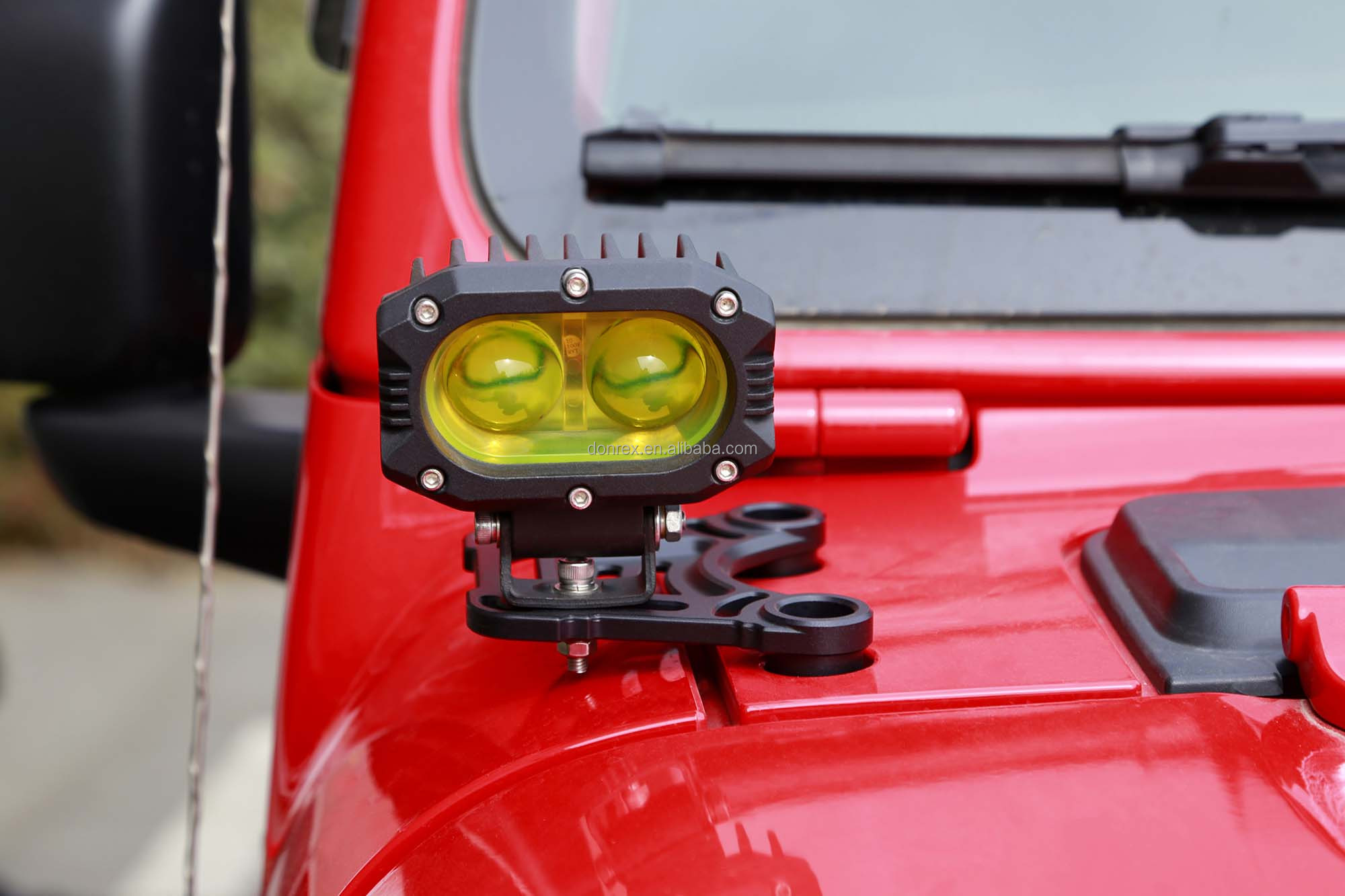 Aluminum Alloy A-Pillar Hood Mount Light Brackets for Jeep Wrangler JL 134*107*25mm