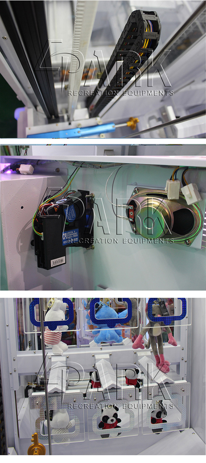 Amusement mini golden key crane machine coin pusher joystick control doll drop machine