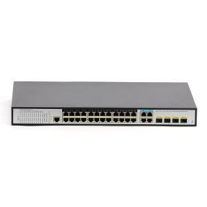 Quality 4 Ethernet Fiber Switch Managed 10/100/1000M POE Switch 24 RJ45 POE 4 SFP Port wholesale