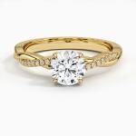 Diamond Ring 1/4 ct tw Round 9K Yellow Gold Wedding Ring